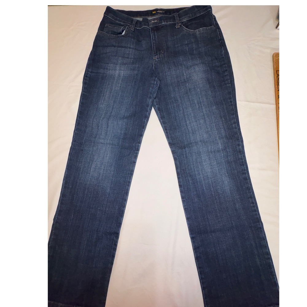 Lee Womens Mid Rise Straight Leg Jeans Dark Wash Denim Size 12 WH2-19H-LFLH16093